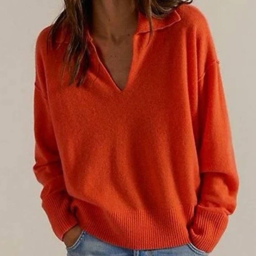 Free People Eloura Cashmere Henley Sweater